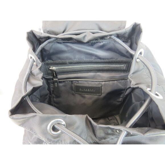 NWT BURBERRY RUCKSACK BLACK NYLON BUCKLE LEATHER BACKPACK BAG MEDIUM $1290 main image 5